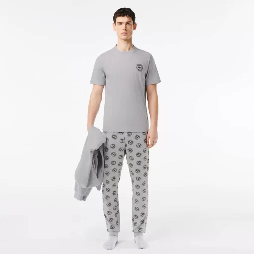 Lacoste Underwear & Lounge Wear-Stretch Jersey Pajama Set