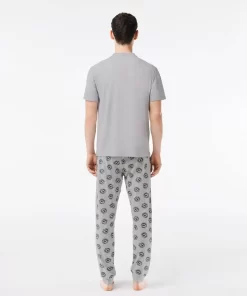 Lacoste Underwear & Lounge Wear-Stretch Jersey Pajama Set