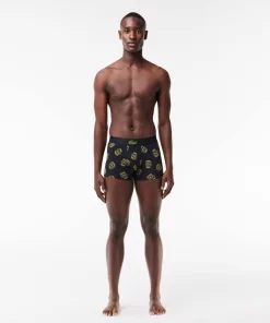 Lacoste Underwear & Lounge Wear-Stretch Jersey Print Trunks