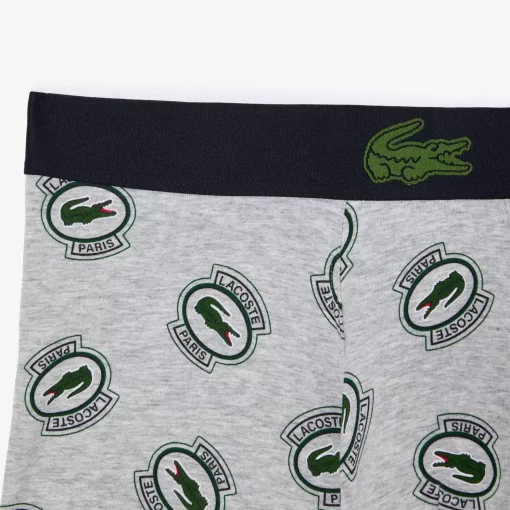 Lacoste Underwear & Lounge Wear-Stretch Jersey Print Trunks