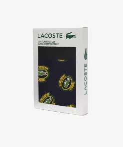 Lacoste Underwear & Lounge Wear-Stretch Jersey Print Trunks