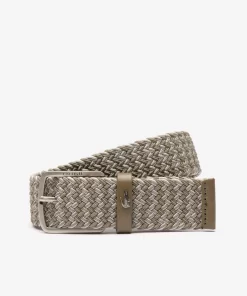 Lacoste Belts-Stretch Knit Crocodile Belt