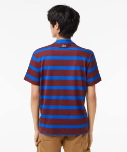 Lacoste T-Shirts-Striped 3D Print Cotton T-Shirt