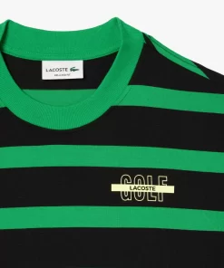 Lacoste T-Shirts-Striped 3D Print Cotton T-Shirt