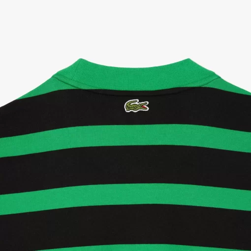 Lacoste T-Shirts-Striped 3D Print Cotton T-Shirt