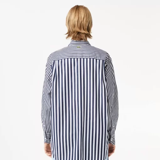 Lacoste Shirts & Tops-Striped Cotton Poplin Shirt