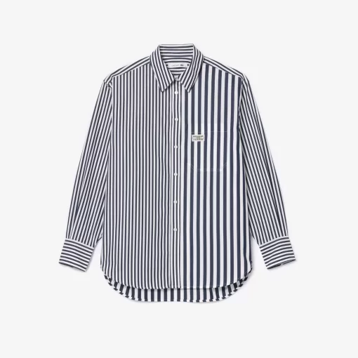 Lacoste Shirts & Tops-Striped Cotton Poplin Shirt