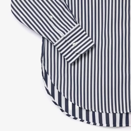 Lacoste Shirts & Tops-Striped Cotton Poplin Shirt