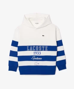 Lacoste Girl Clothing-Striped Fleece Hoodie