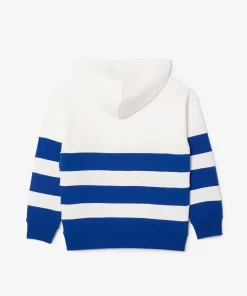 Lacoste Girl Clothing-Striped Fleece Hoodie