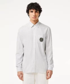 Lacoste Shirts-Striped Shirt With Badge