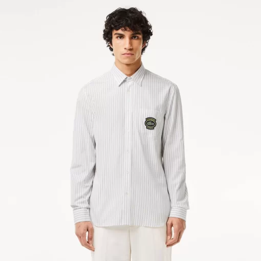 Lacoste Shirts-Striped Shirt With Badge