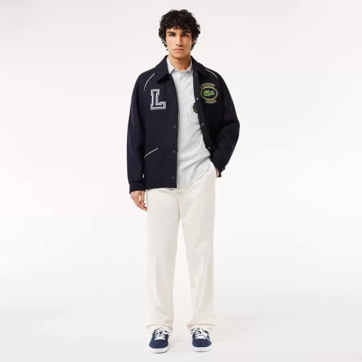 Lacoste Shirts-Striped Shirt With Badge