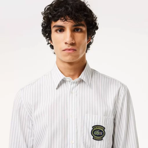 Lacoste Shirts-Striped Shirt With Badge