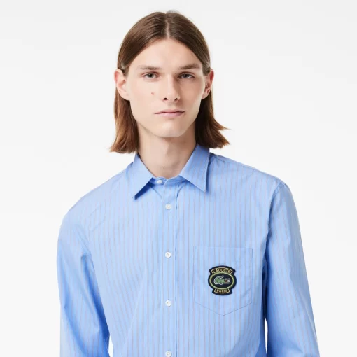 Lacoste Shirts-Striped Shirt With Badge