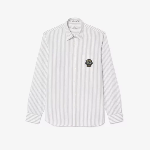 Lacoste Shirts-Striped Shirt With Badge