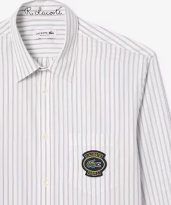 Lacoste Shirts-Striped Shirt With Badge