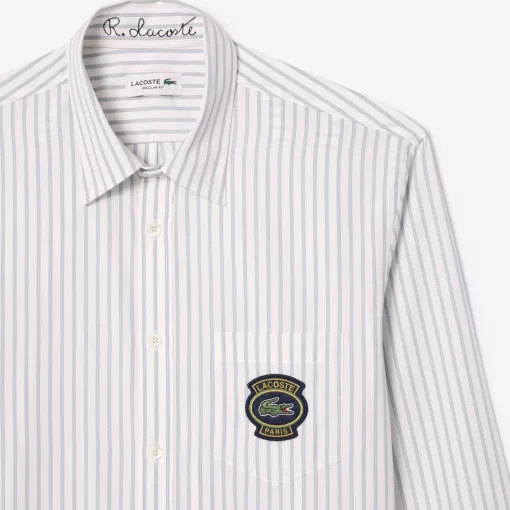 Lacoste Shirts-Striped Shirt With Badge