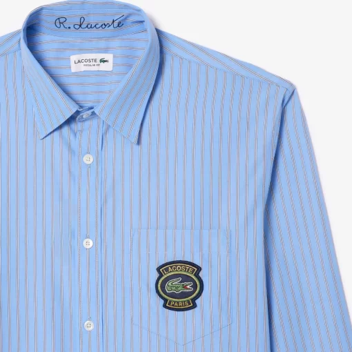 Lacoste Shirts-Striped Shirt With Badge