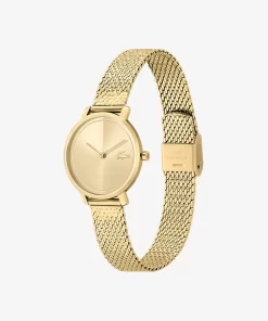 Lacoste Watches-Suzanne 2 Hands Watch Yellow Gold Ip Mesh