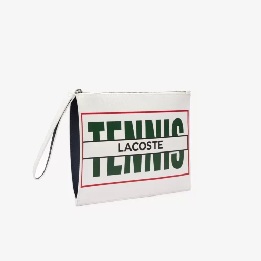 Lacoste Wallets & Small Leather Goods-Tennis Print Coated Canvas Clutch