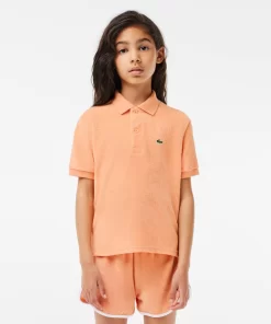 Lacoste Girl Clothing-Terry Cotton Polo Shirt