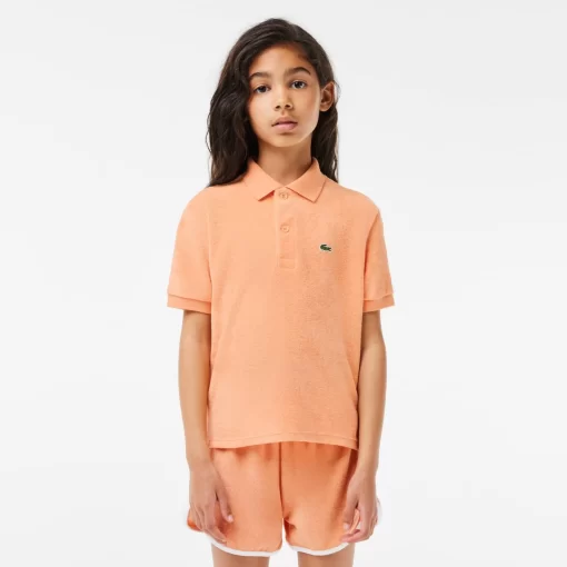 Lacoste Girl Clothing-Terry Cotton Polo Shirt