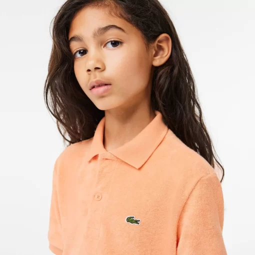 Lacoste Girl Clothing-Terry Cotton Polo Shirt