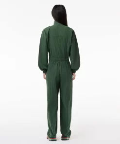 Lacoste Dresses & Skirts-Textured, Belted Zip Neck Jumpsuit