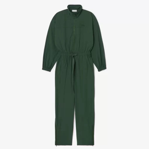 Lacoste Dresses & Skirts-Textured, Belted Zip Neck Jumpsuit