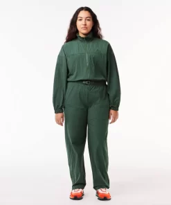 Lacoste Dresses & Skirts-Textured, Belted Zip Neck Jumpsuit