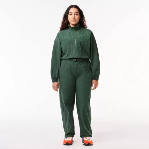 Lacoste Dresses & Skirts-Textured, Belted Zip Neck Jumpsuit