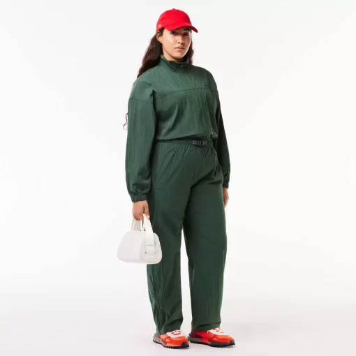 Lacoste Dresses & Skirts-Textured, Belted Zip Neck Jumpsuit