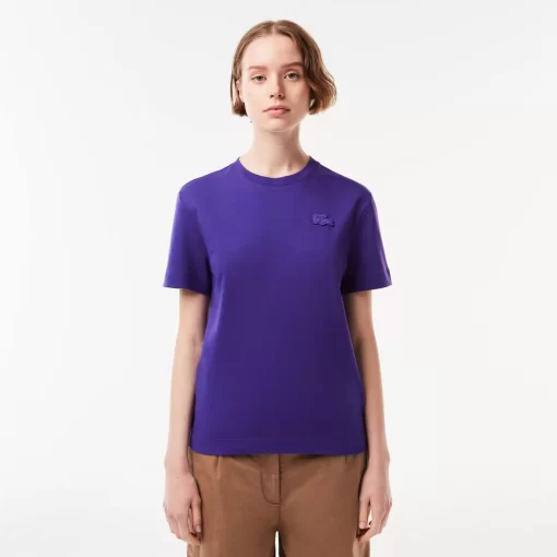 Lacoste T-Shirts-Textured Crocodile T-Shirt