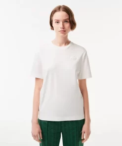 Lacoste T-Shirts-Textured Crocodile T-Shirt