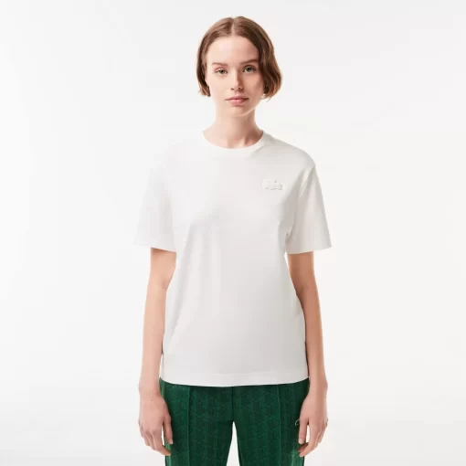 Lacoste T-Shirts-Textured Crocodile T-Shirt