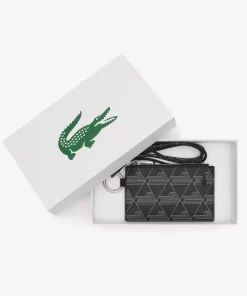 Lacoste Wallets & Small Leather Goods-The Blend Grained Monogram Print Card Holder