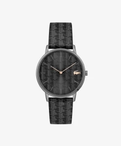 Lacoste Watches-Three Hand Crocorigin Leather Watch