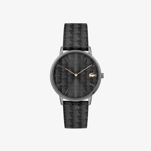 Lacoste Watches-Three Hand Crocorigin Leather Watch