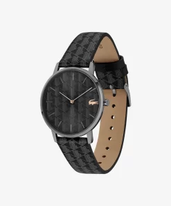 Lacoste Watches-Three Hand Crocorigin Leather Watch