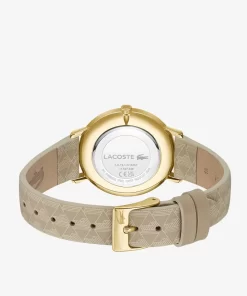 Lacoste Watches-Three Hand Crocorigin Leather Watch