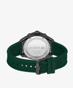 Lacoste Watches-Tiebreaker Chrono Watch - Black With Green Silicone Strap