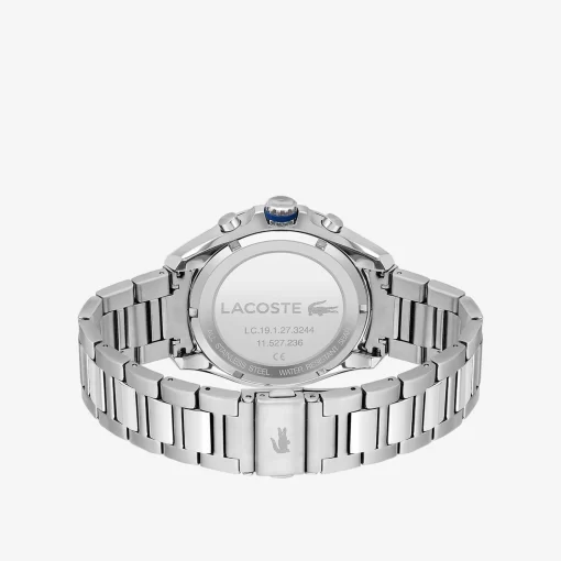 Lacoste Watches-Tiebreaker Chrono Watch -Black With Stainless Steel Bracelet