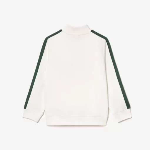 Lacoste Girl Clothing-Trucker Neck Printed Cotton Sweatshirt