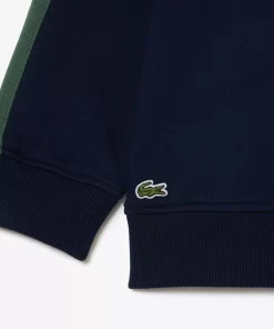 Lacoste Girl Clothing-Trucker Neck Printed Cotton Sweatshirt