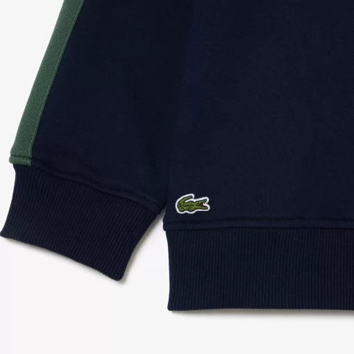 Lacoste Girl Clothing-Trucker Neck Printed Cotton Sweatshirt