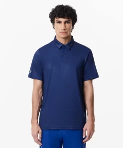 Lacoste Golf-Ultra-Dry Anti-Uv Mini Print Golf Polo Shirt