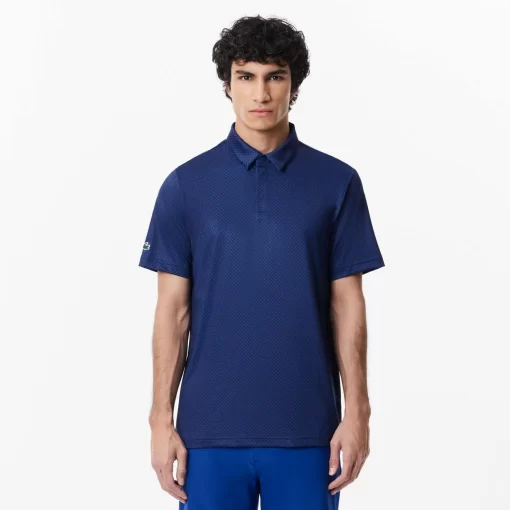 Lacoste Golf-Ultra-Dry Anti-Uv Mini Print Golf Polo Shirt