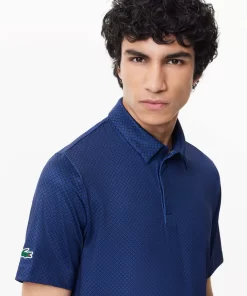 Lacoste Golf-Ultra-Dry Anti-Uv Mini Print Golf Polo Shirt