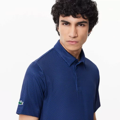 Lacoste Golf-Ultra-Dry Anti-Uv Mini Print Golf Polo Shirt